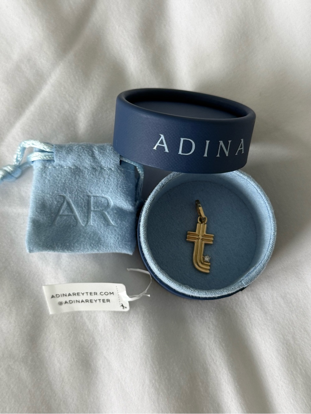 Adina Reyter Groovy Diamond Initial Hinged Charm